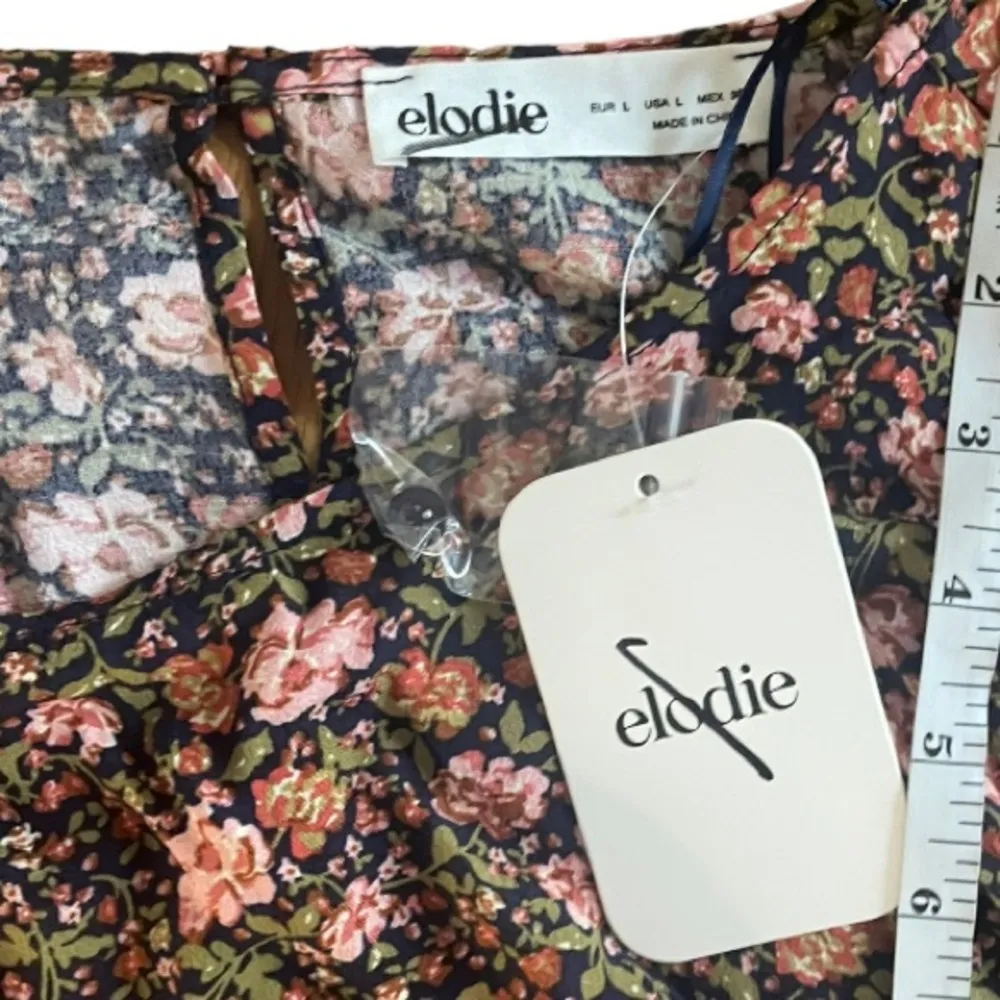 Elodie Lily Long Sleeve Top Purple Floral Open Back band Keyhole back NWT D - Image 4