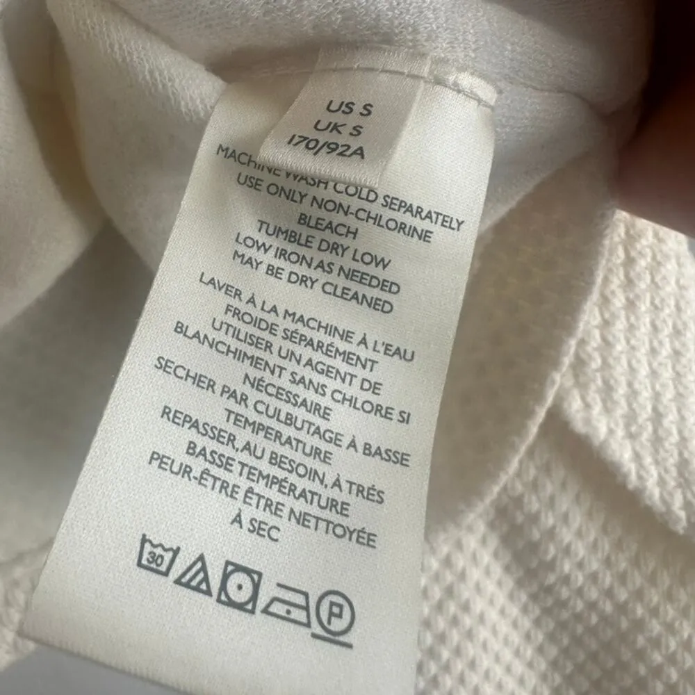 Free People We The Free Cropped Bunny Boat Neckline Bell Sleeve Sweater S Cream - Image 5