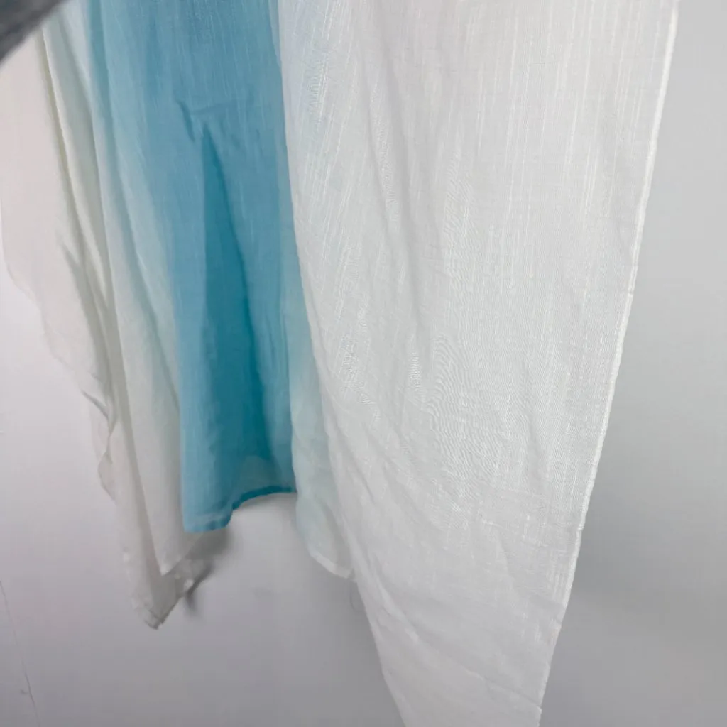 NWT J. Jill Ombre Poncho With Neckline Trim In Light Blue White Plus Size XL-3X - Image 14