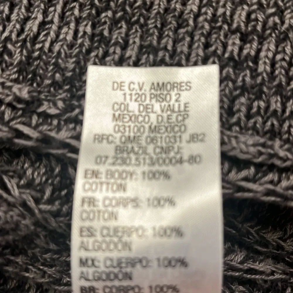 Roxy ribbed cotton hooded cardigan sweater open front L - Image 5