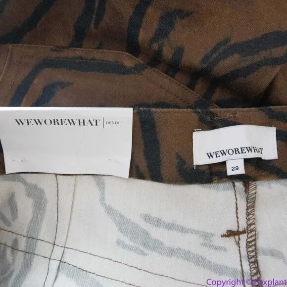 NEW WeWoreWhat Tiger Stripe Piped Stiletto Slit‎ The Icon Jeans, 29 - Image 16