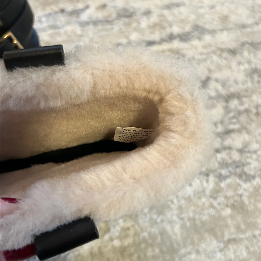 tory burch henry moto shearling lined boots - Image 7