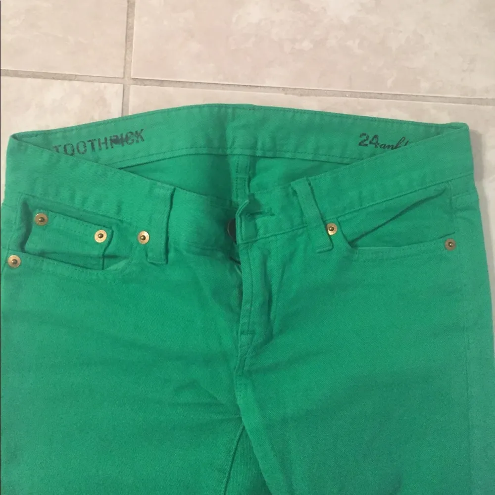 J. Crew Kelly green ankle toothpick jeans - Image 2