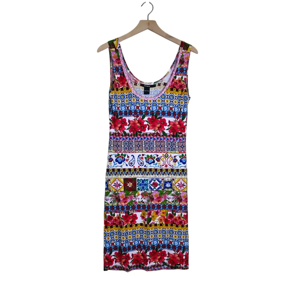 Desigual Women's S Luana Colorful Floral Motif Dress - Image 3