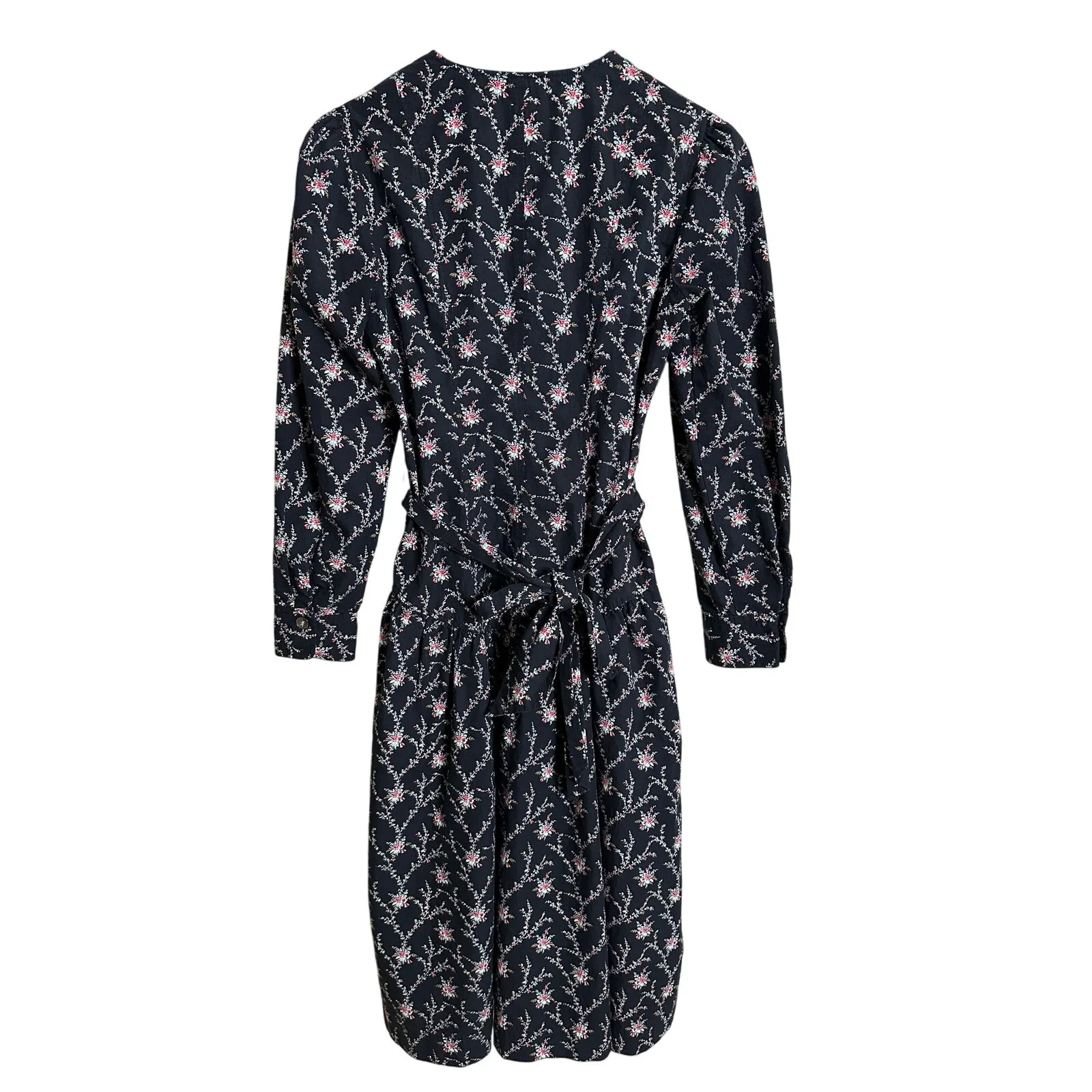 La Vie Rebecca Taylor Aubrie Floral Midi Dress Black Womans XS - Image 3