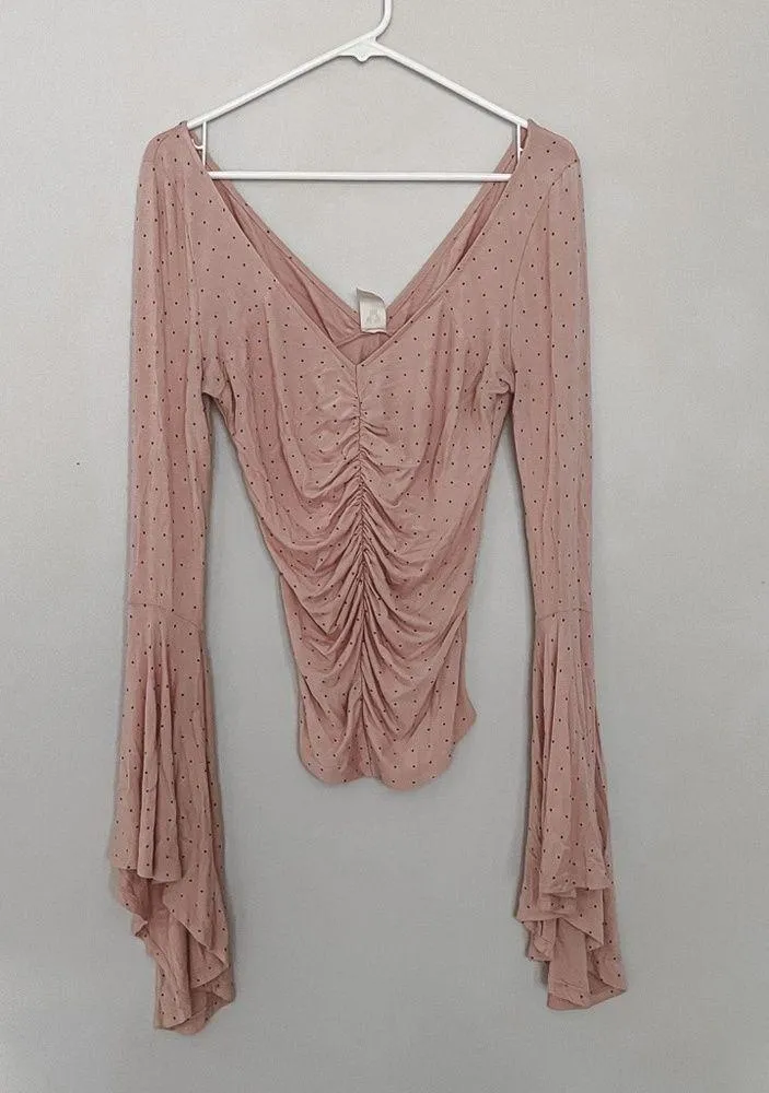 Free people what a babe ruched polka dot top - Image 2