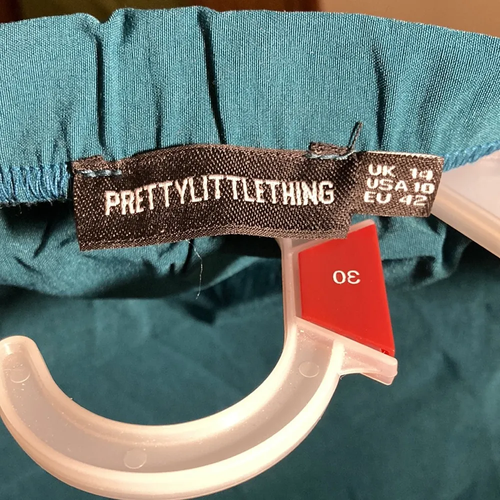 Pretty Little Thing Turquoise Tube Top Women Size 10 - Image 2