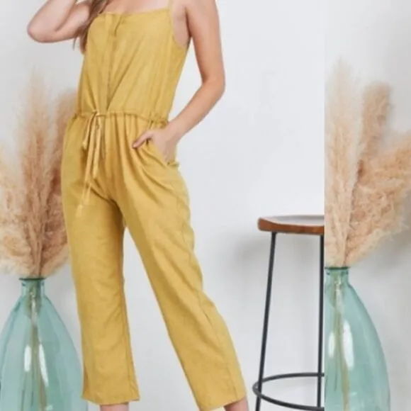Faux Suede Drawstring Jumpsuit‎ - Image 9