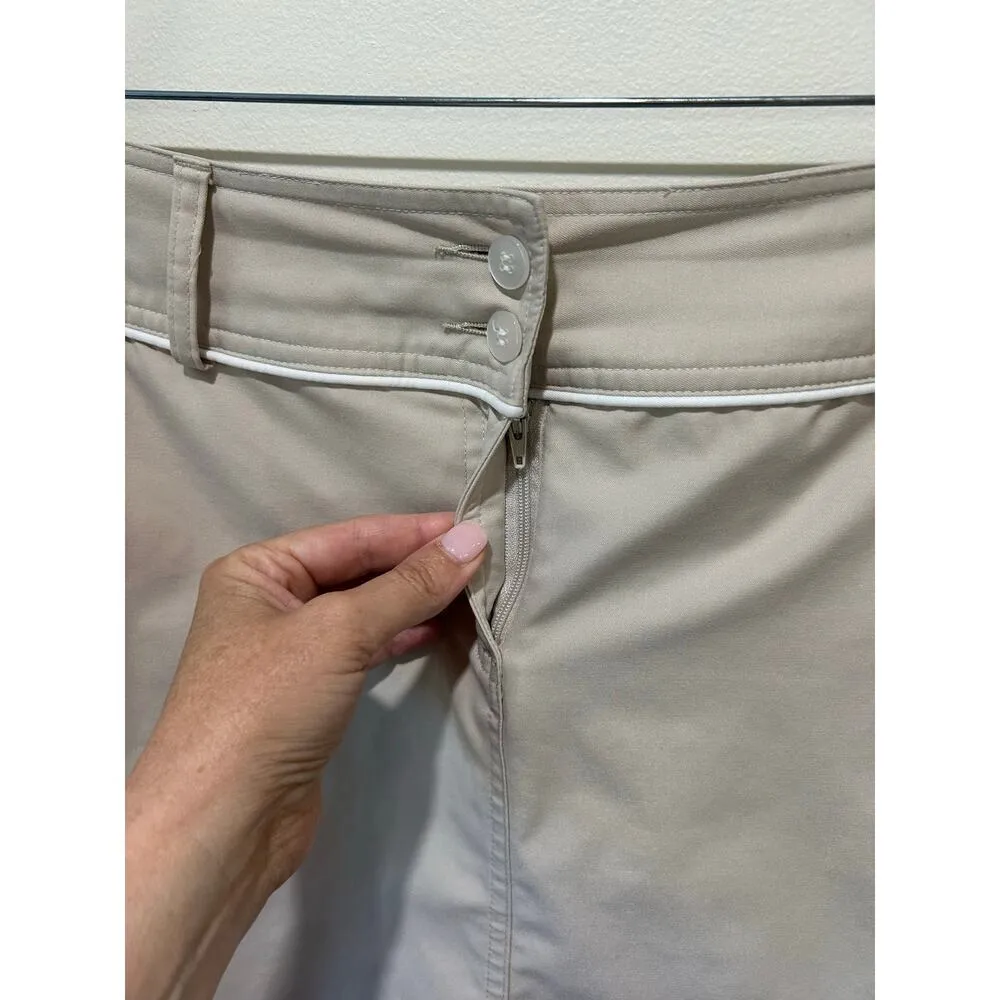 Adidas tan skort size 8 pockts built in shorts small stain - Image 9