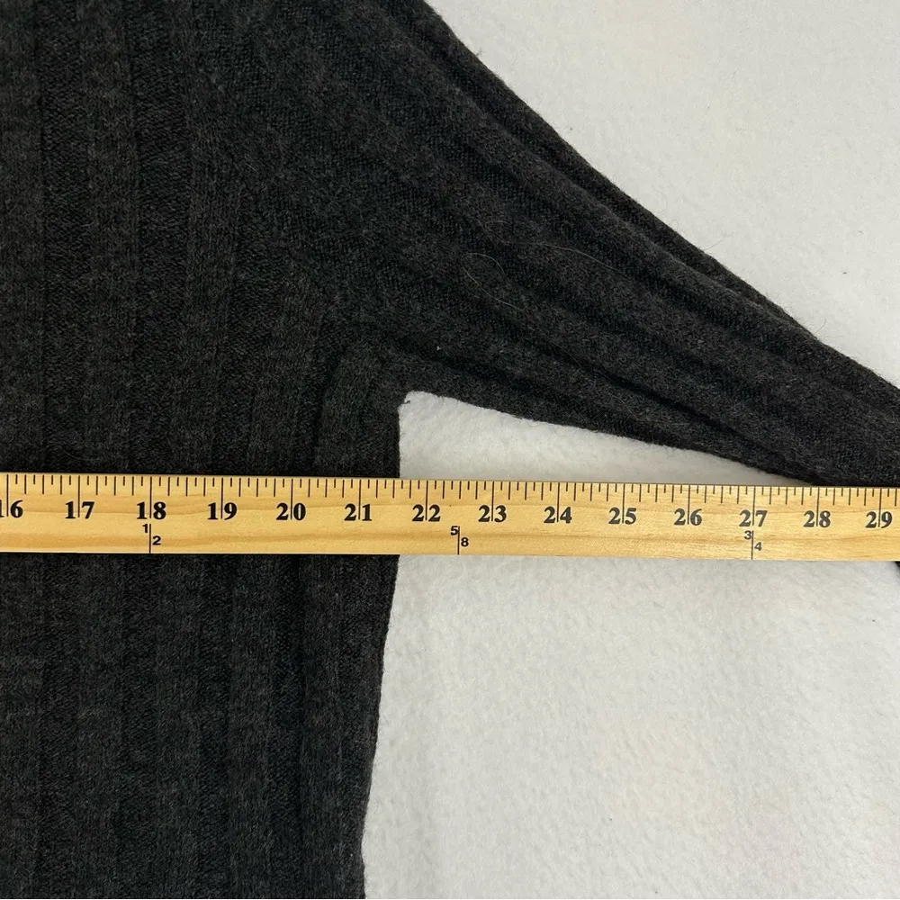 Divided H&M Long Sleeve Pullover Striped Sweater Women’s Medium Gray - Image 5