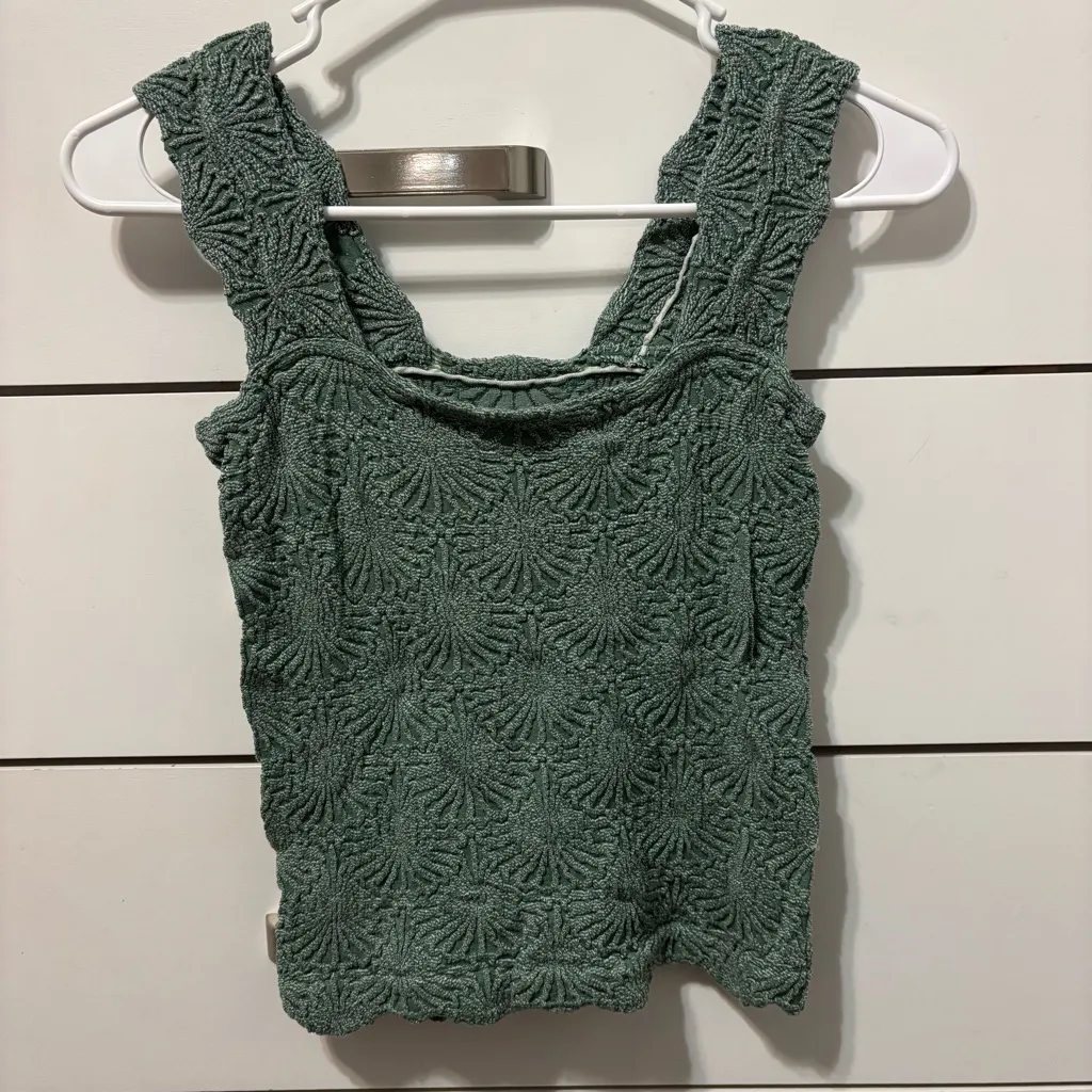 Free People  Love Letter Tank Green - Image 2