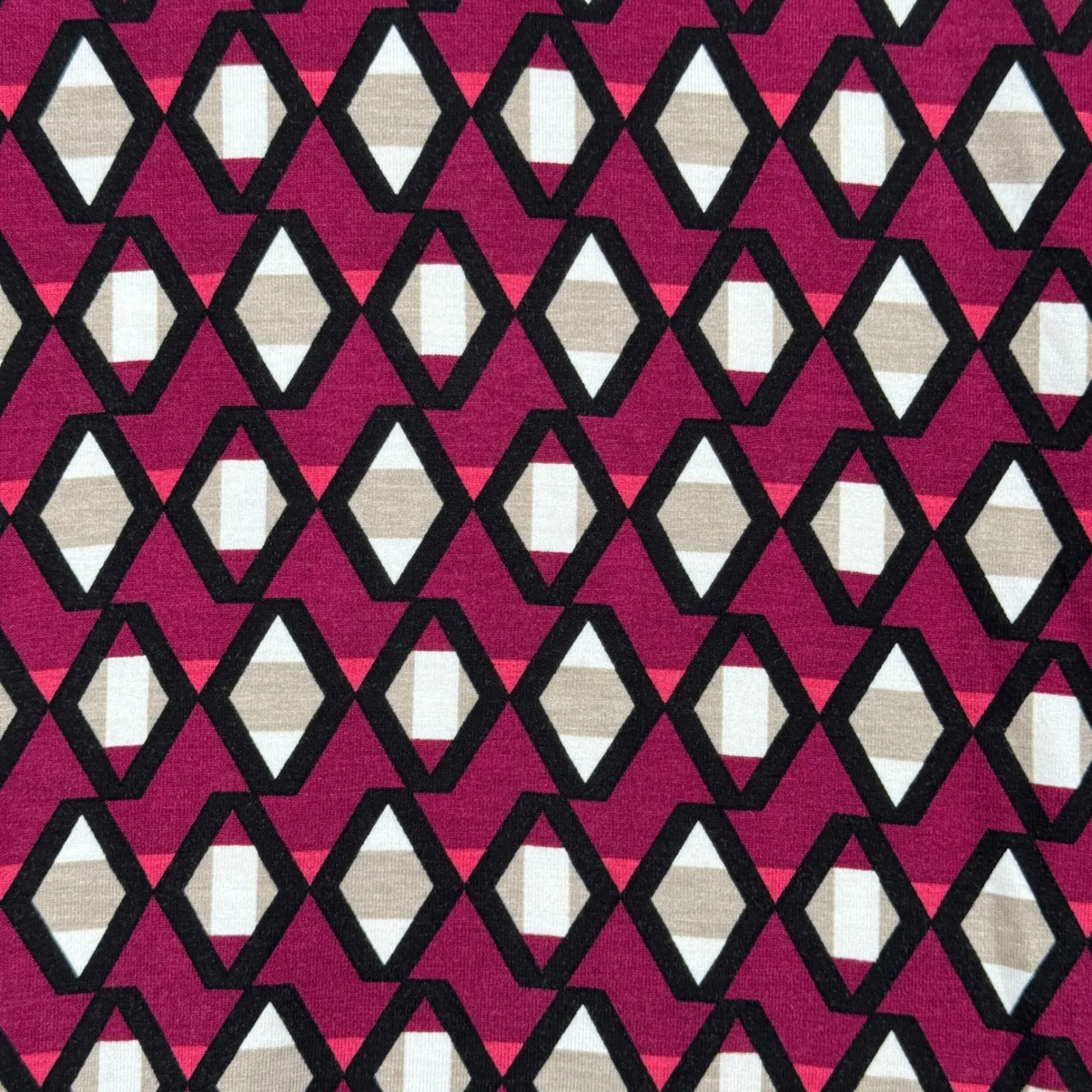 Chicos Shirt Geometric Print Top 3/4 Sleeve V-Neck Blouse Diamond Pattern Size M - Image 5