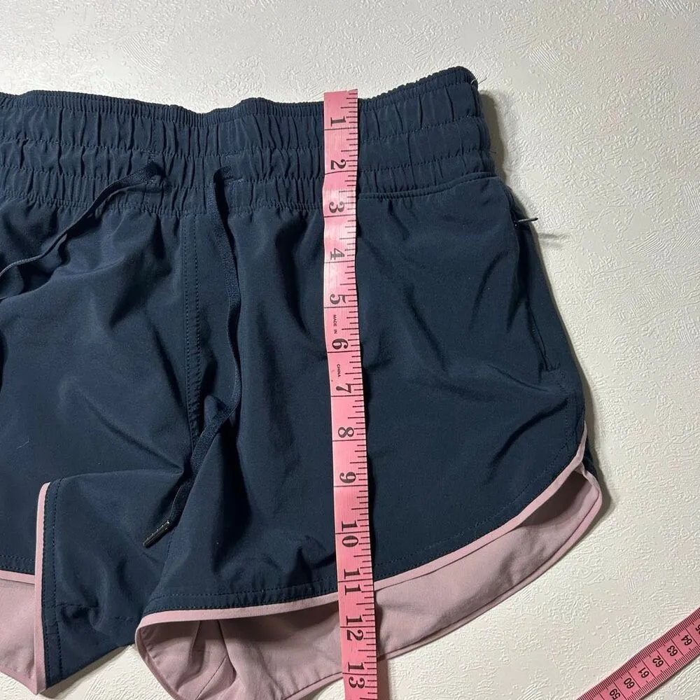 Lululemon  Reversible Running Shorts Size 4 Mauve Navy - Image 9