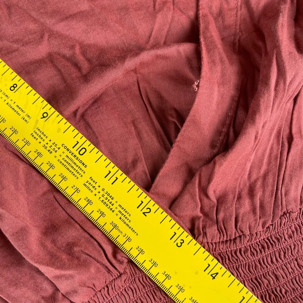 Old Navy rusty burgundy Wrap Peplum Blouse Long Sleeve - Image 6