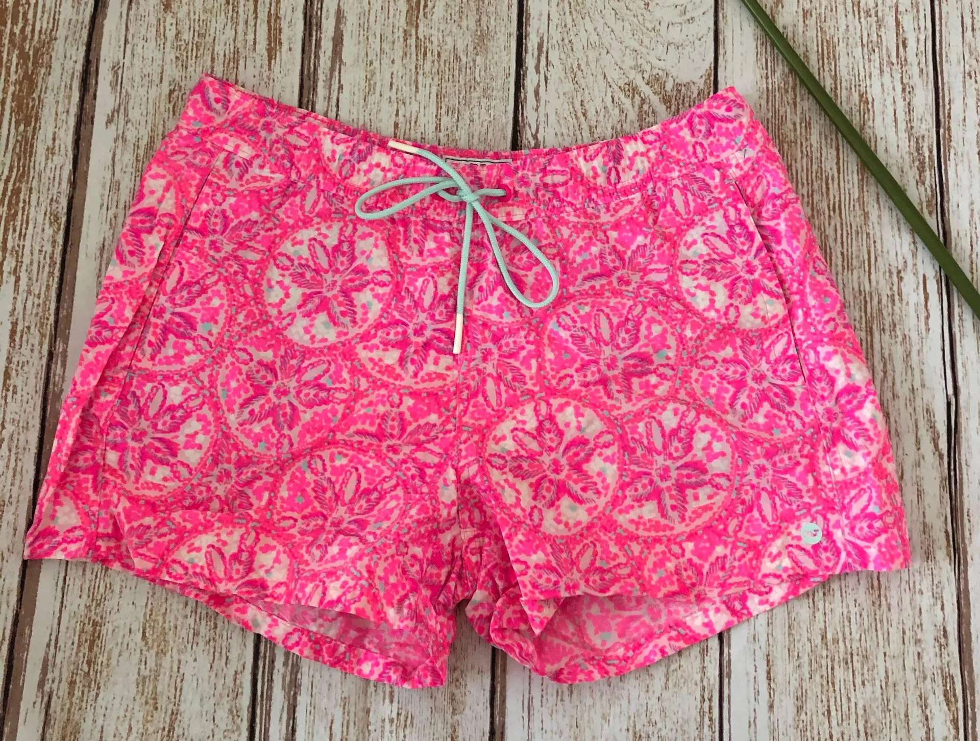 Performance Pink Printed Athletic Shorts - Image 2