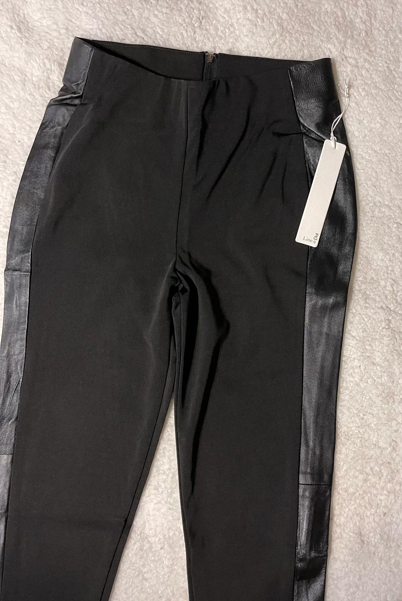 Line and Dot NWT  Black Sheepskin Stripe Pants - Image 6