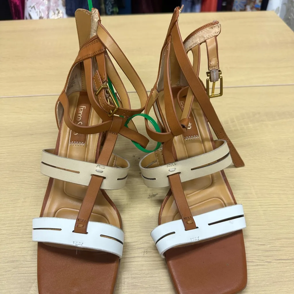 Franco Sarto Korie Women's Brown and Tan Strapy Sandal Size 6.5 NWOT - Image 2