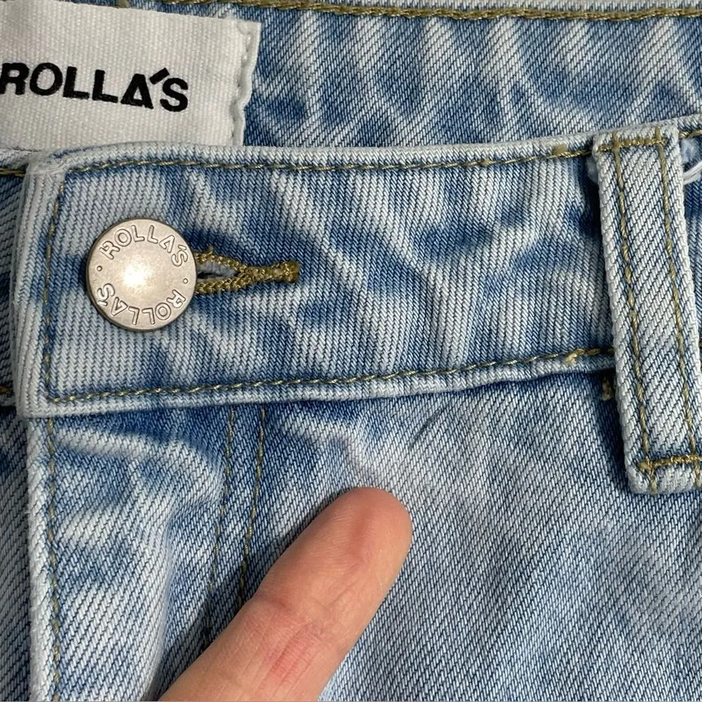 ROLLA’S Original High Rise Straight Denim in Sunbleach Worn Size 29 Jeans Blue - Image 8