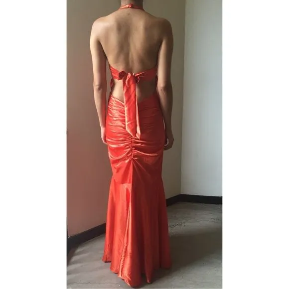 Orange mermaid gown - Image 3