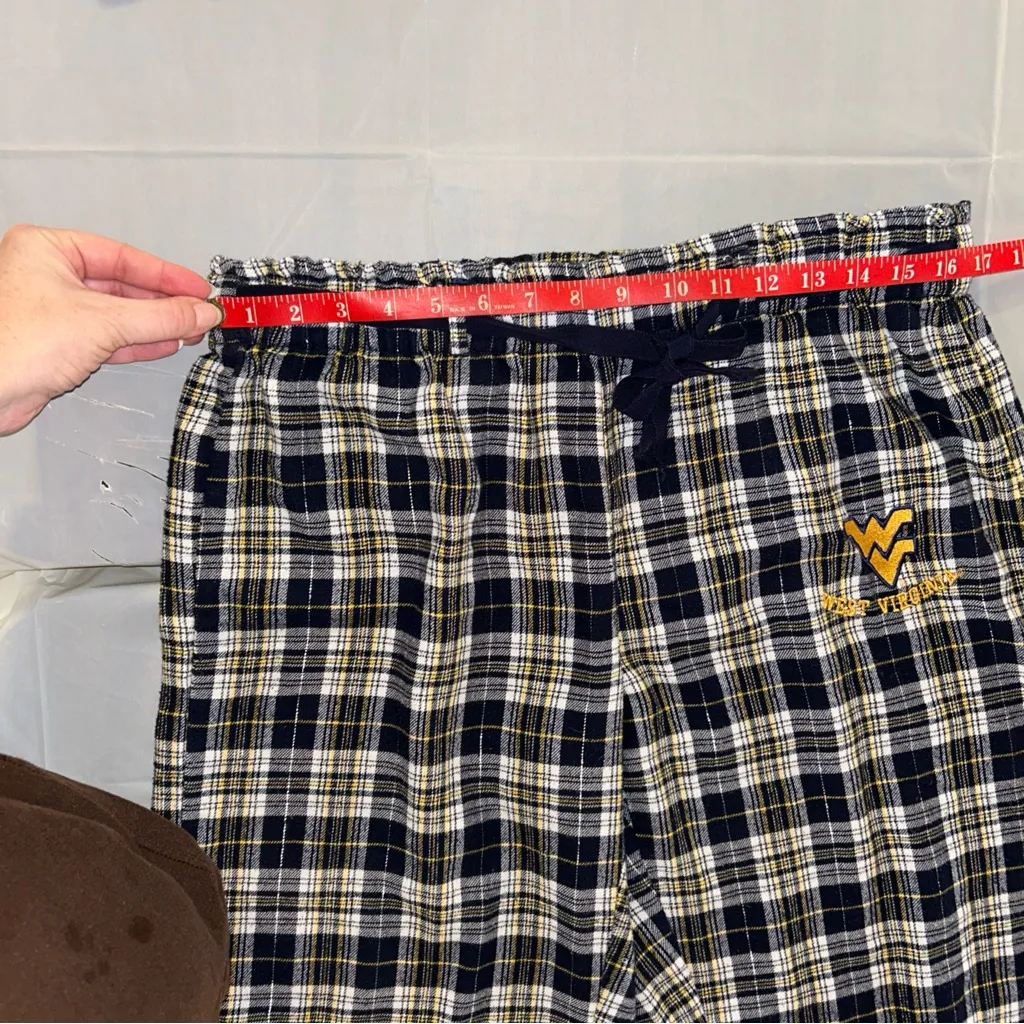 NEW Women's Concepts Sport West Virginia Mountaineers Flannel Lounge Pants-L - Image 5