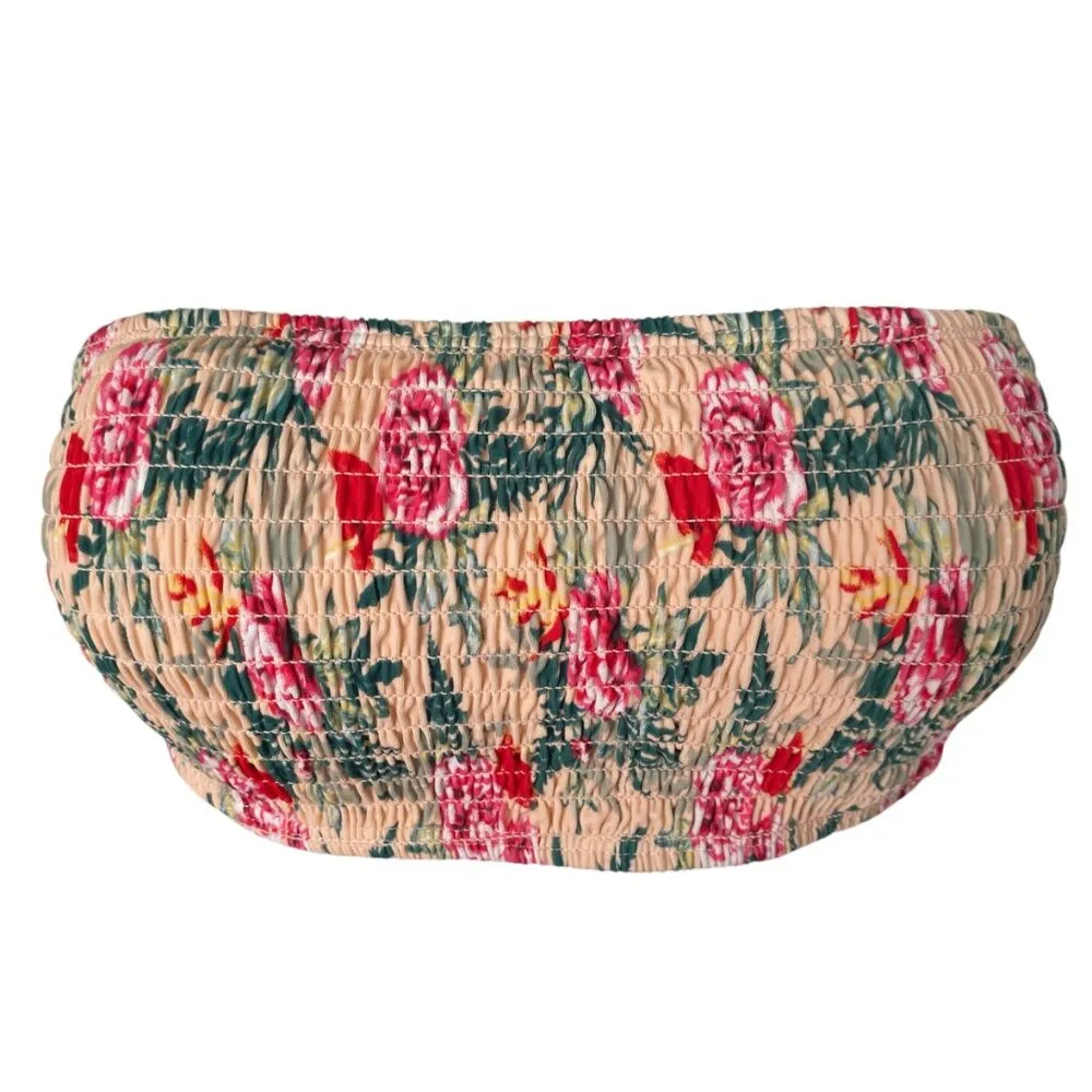 women's size large pink and green strapless stretch bikini top - Image 4