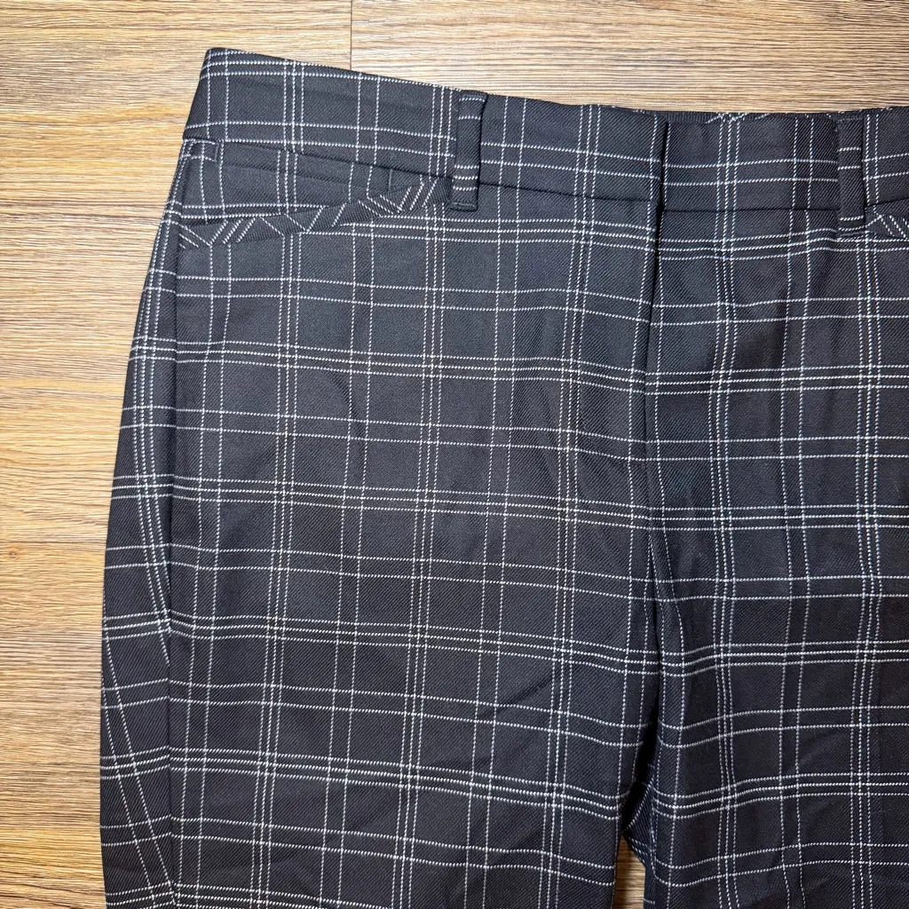 NWOT White House Black Market Classic The Slim Ankle Black Checkered Dress Pants - Image 2