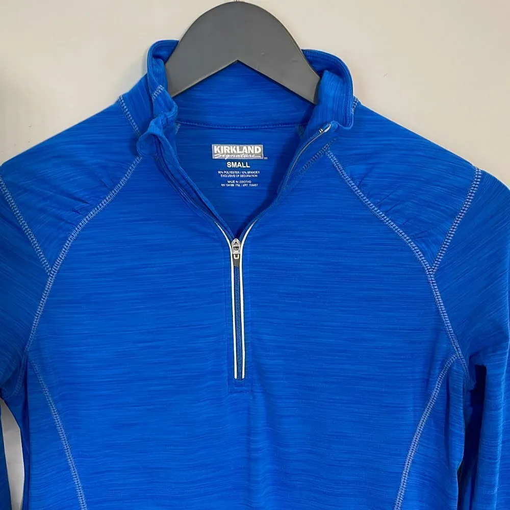 Kirkland Signature Women’s Athletic 1/4 zip top‎ jacket Size Small Royal blue - Image 2