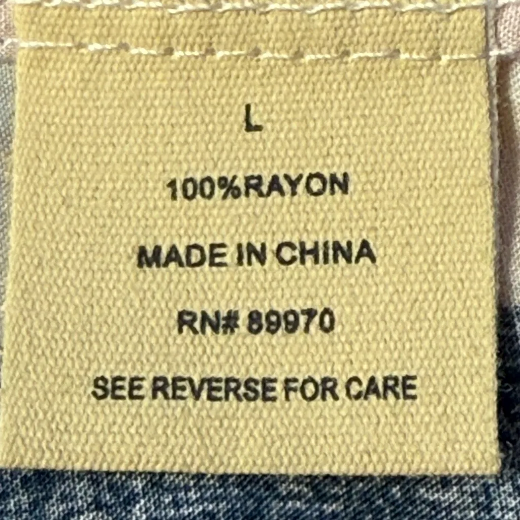 Love Notes Multi-Colored Striped Button-Down Rayon Tie Front Top - Image 4