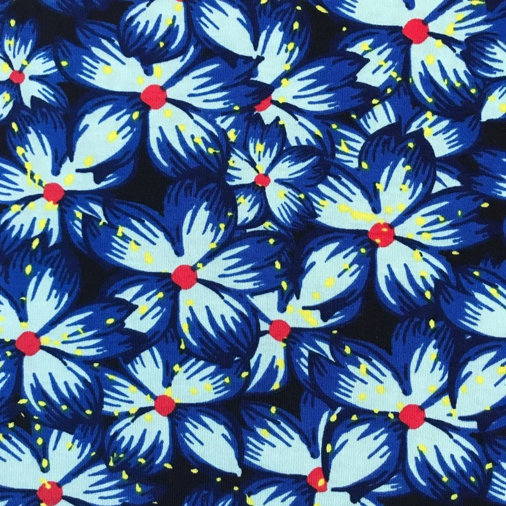 Lularoe Classic T Blue Tropical Flower Print XS - Image 2