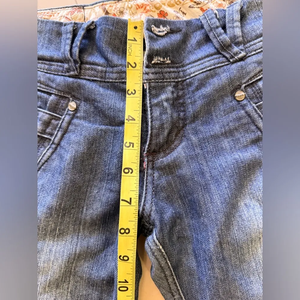 Cocoa Jeans Colombian Jeans Vintage Size USA 6 Acid Wash Jeans. Pockets Button Blue - Image 4