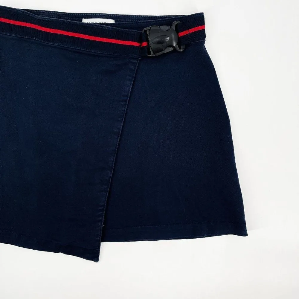 Urban Outfitters Naya Twill Buckle Belted Asymmetrical Wrap Mini Skirt - Image 6