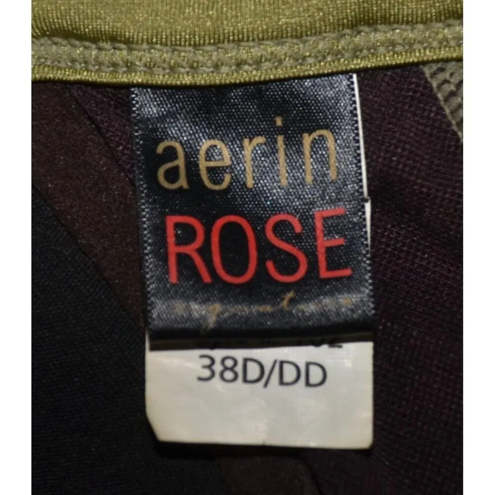 Aerin Rose 2 Piece Bikini Swimsuit Ladies XL 38DD Unique Green Striped Material - Image 7