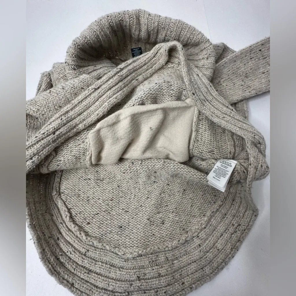 Cynthia Rowley Turtleneck Womens Size L Tan Long Sleeve Sweater Wool Blend Thick - Image 14