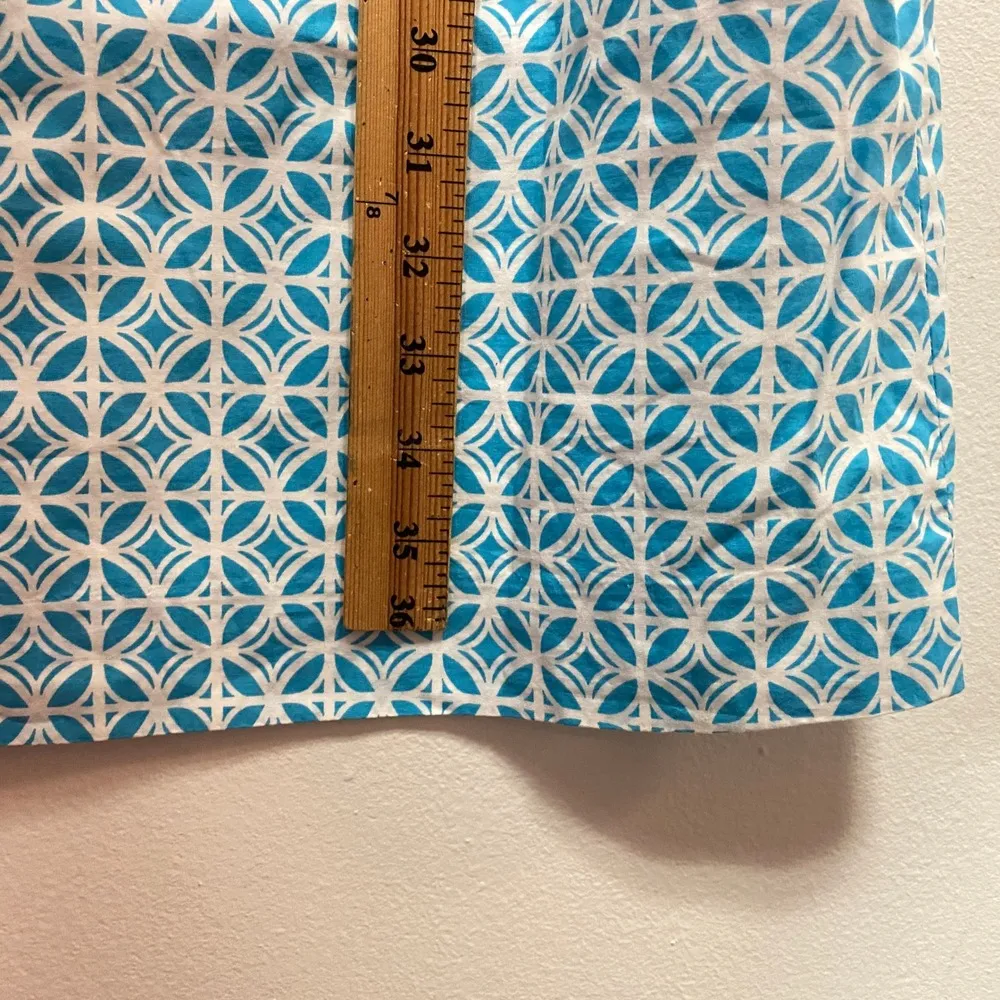 Pendleton Woolenmills Dress Sz 16 Geometric Print Cotton Blend Coastal Grandma - Image 6