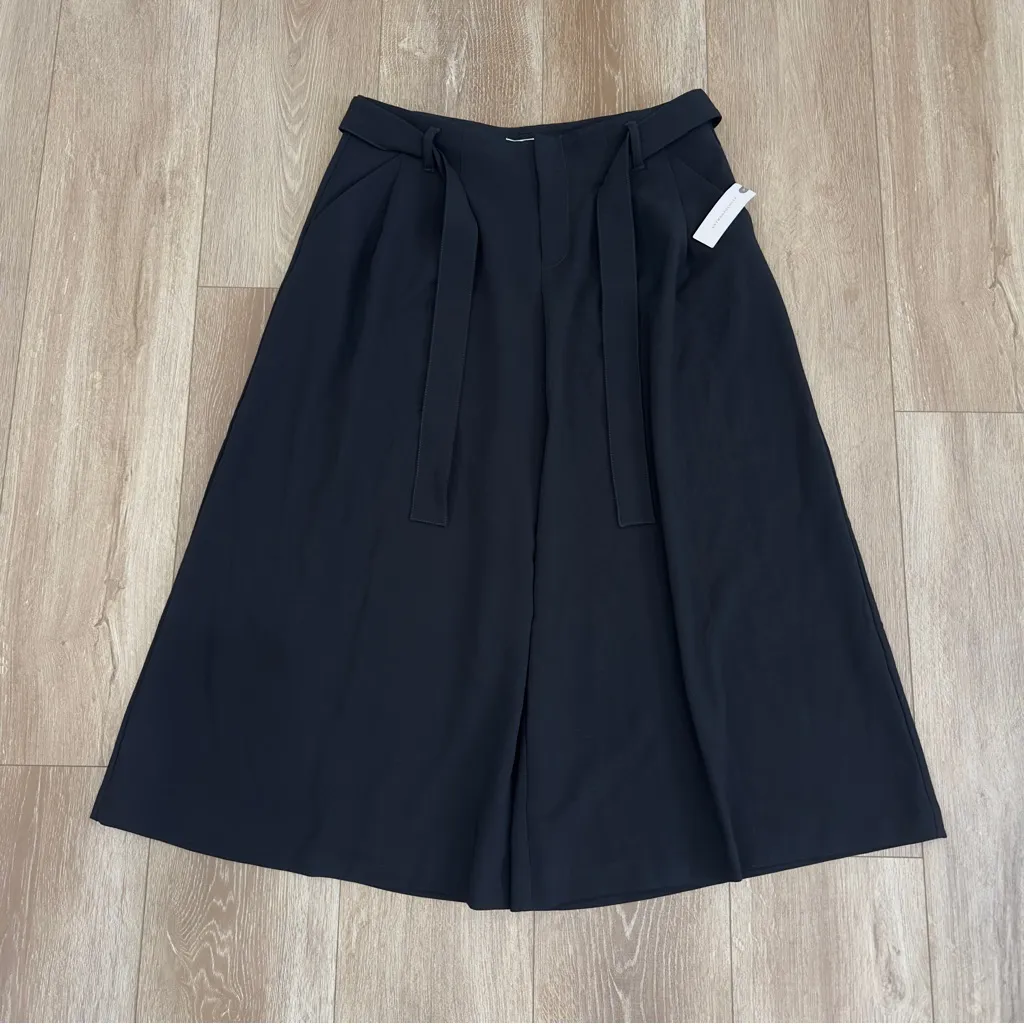 NWT Maeve Anthropologie Tie Waist Culottes Pants Size 6 Black Style OBI698787 - Image 5
