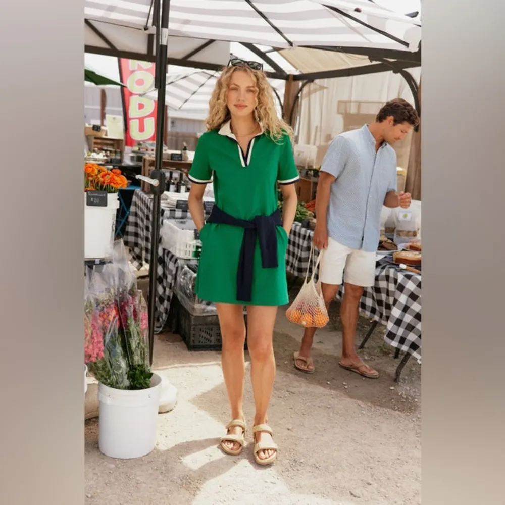 TUCKERNUCK Green Hutton Polo Dress Size Small - Image 2