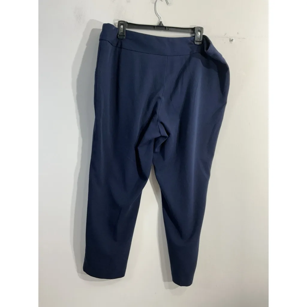 Womans Investments Petite Pullon Casual Pants 16 PS Navy Zip Pockets - Image 2