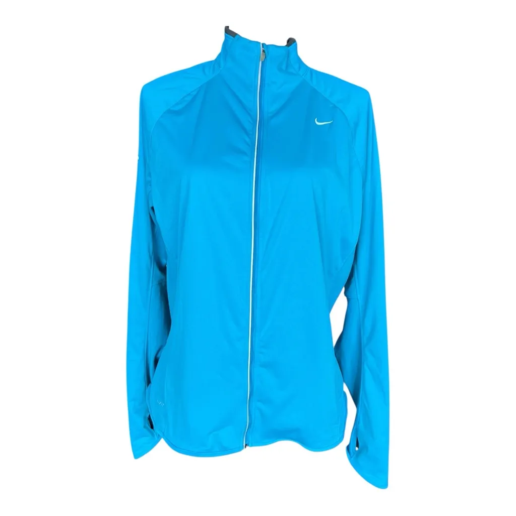 Nike Women's Dri-FIT Vibrant Blue Running Utility Jacket Size XL - Image 9