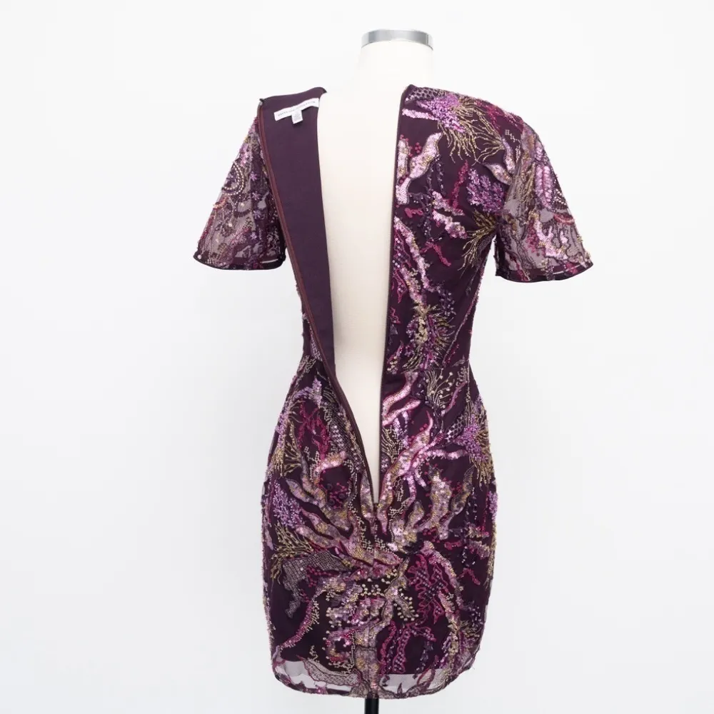Dress The Population Floral Sequin Embroidery Mini Dress - Image 14