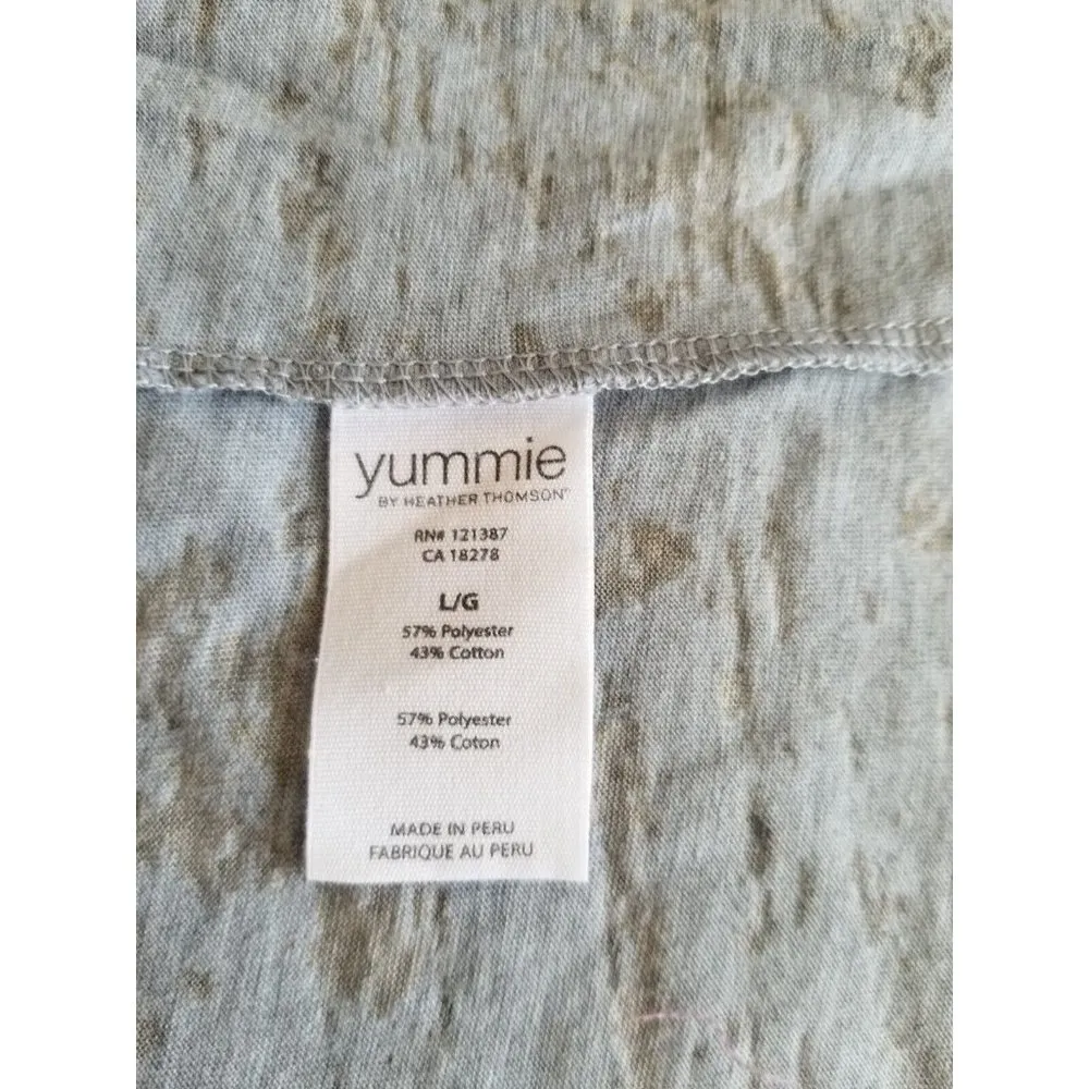 Yummie by Heather Thomson Jersey Burnout Tee w/Side Vents Lt Blue Women's Size L Size L - Image 7