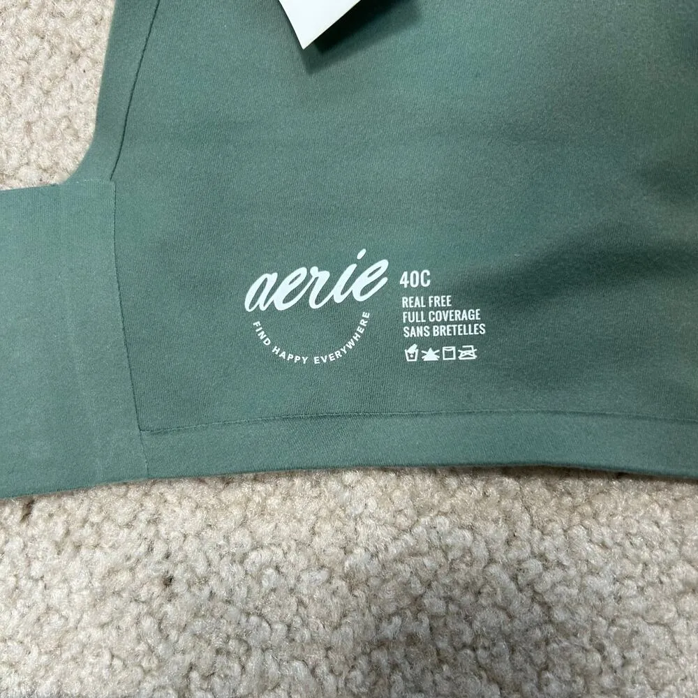 NWT Aerie Real Free Full Coverage Lightly Lined Bra Women's Palm Size 40C - Image 7