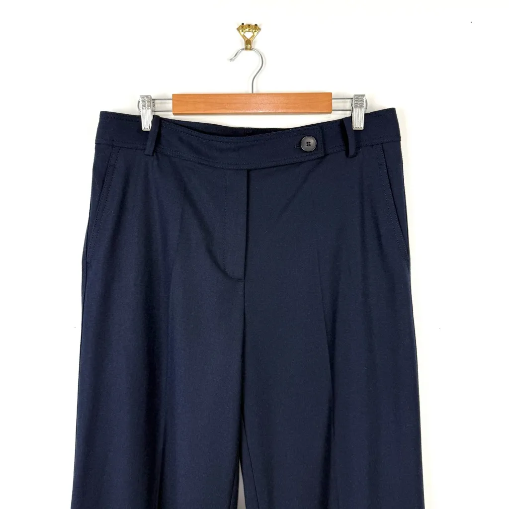 Massimo Dutti Wool Flannel Pants Navy Blue Sz 10 - Image 3