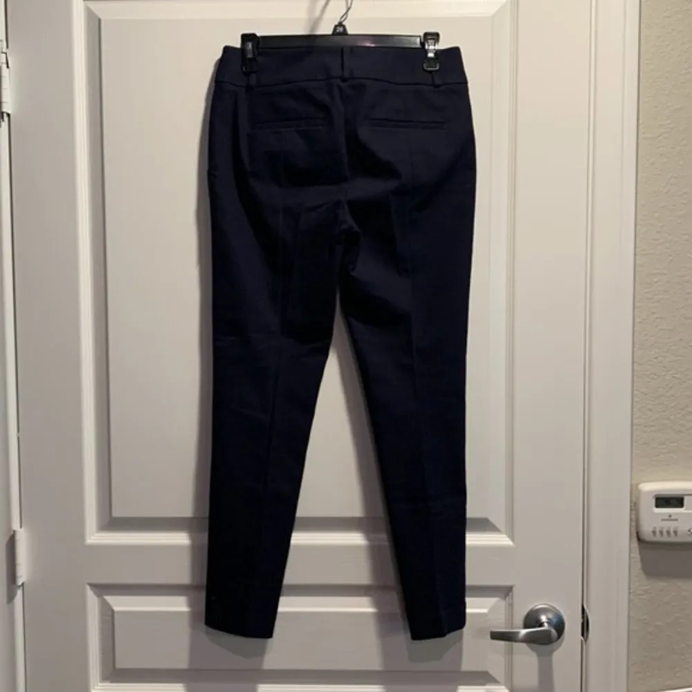 Ann Taylor Navy Blue Julie Skinny Twill Trouser Pants Size 0 EUC #6623 - Image 3