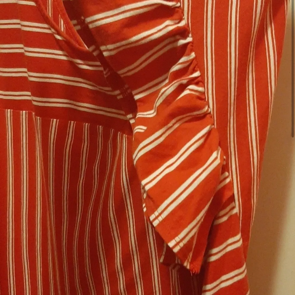 Terra & Sky striped flutter sleeve blouse - Image 2