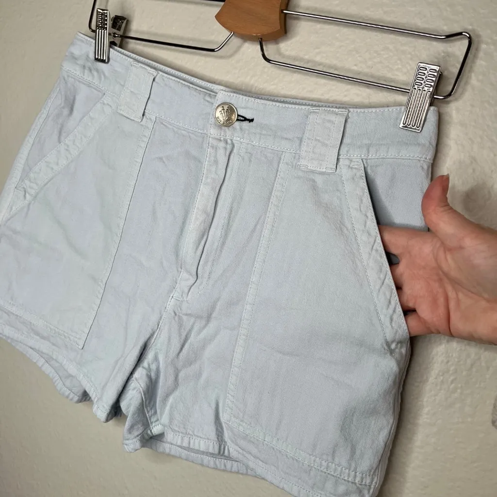 Rag & Bone Womens Light Blue Venice Bayside High-Rise Cotton Shorts Size 26 - Image 4
