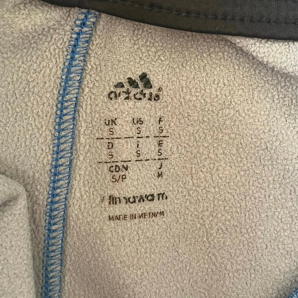 Adidas Blue Women's Joggers with Ankle Zippers Size Small - Image 3