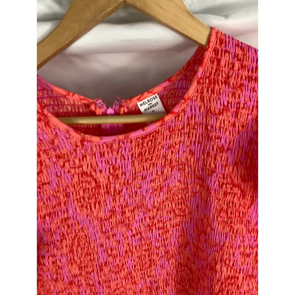 NWT Melrose & Market Floral Smocked Dress Pink Size 2X - Image 5