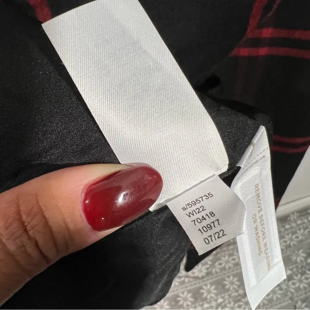 New Ann Taylor Plaid Wool Blend Shawl Collar Wrap‎ Coat Size Medium - Image 9