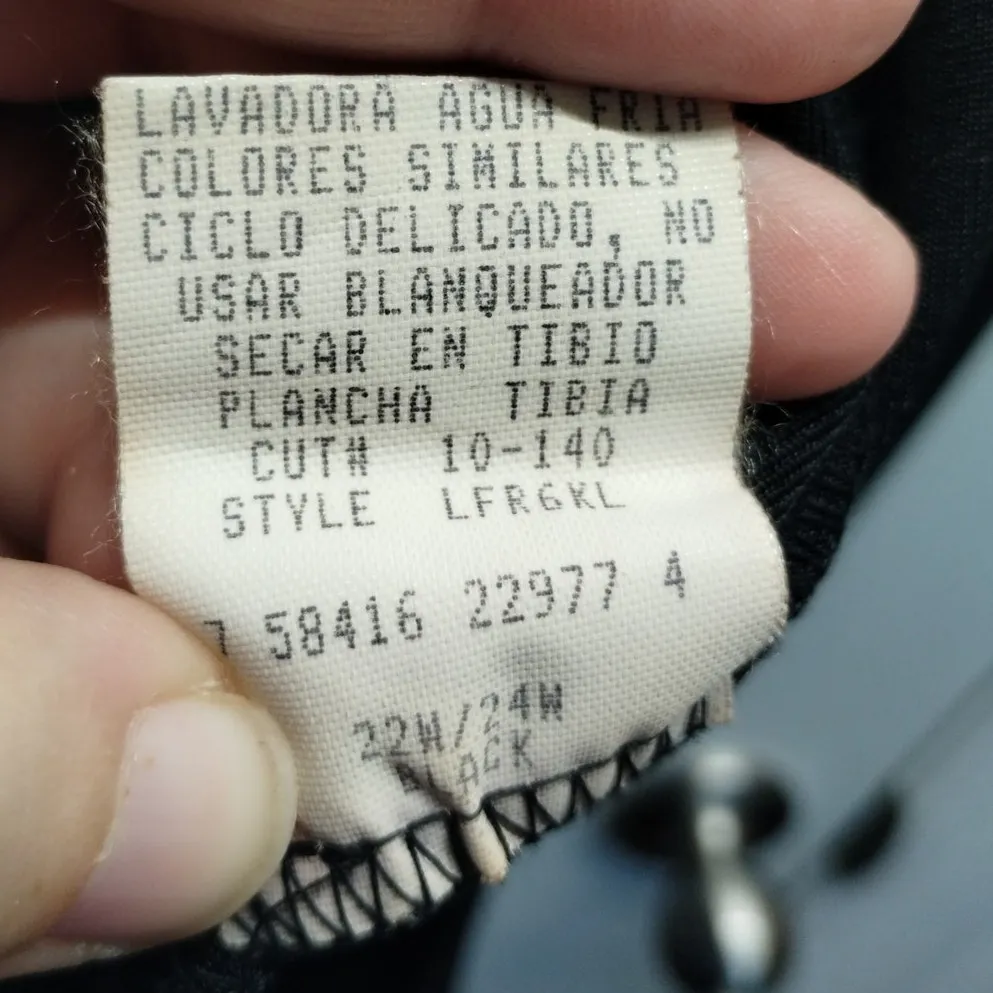 Kathie Lee Plus Size 22/24W Black Open Front Slinky Travel Packable Cardigan - Image 5