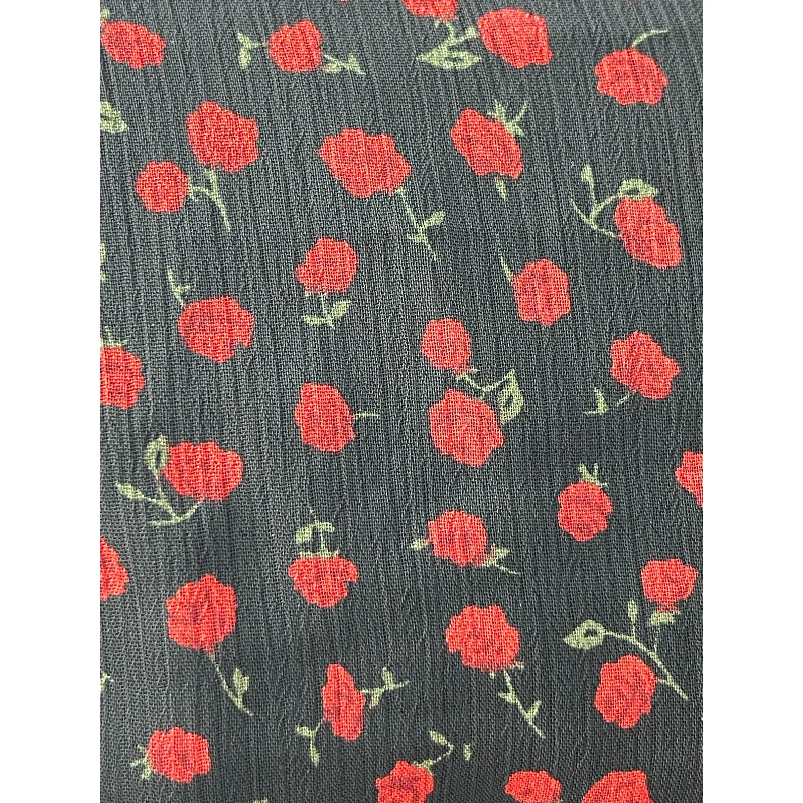 Miss Selfridge Black Floral Rose Halter Ruffle Open Back Sleeveless Blouse Top 6 - Image 3